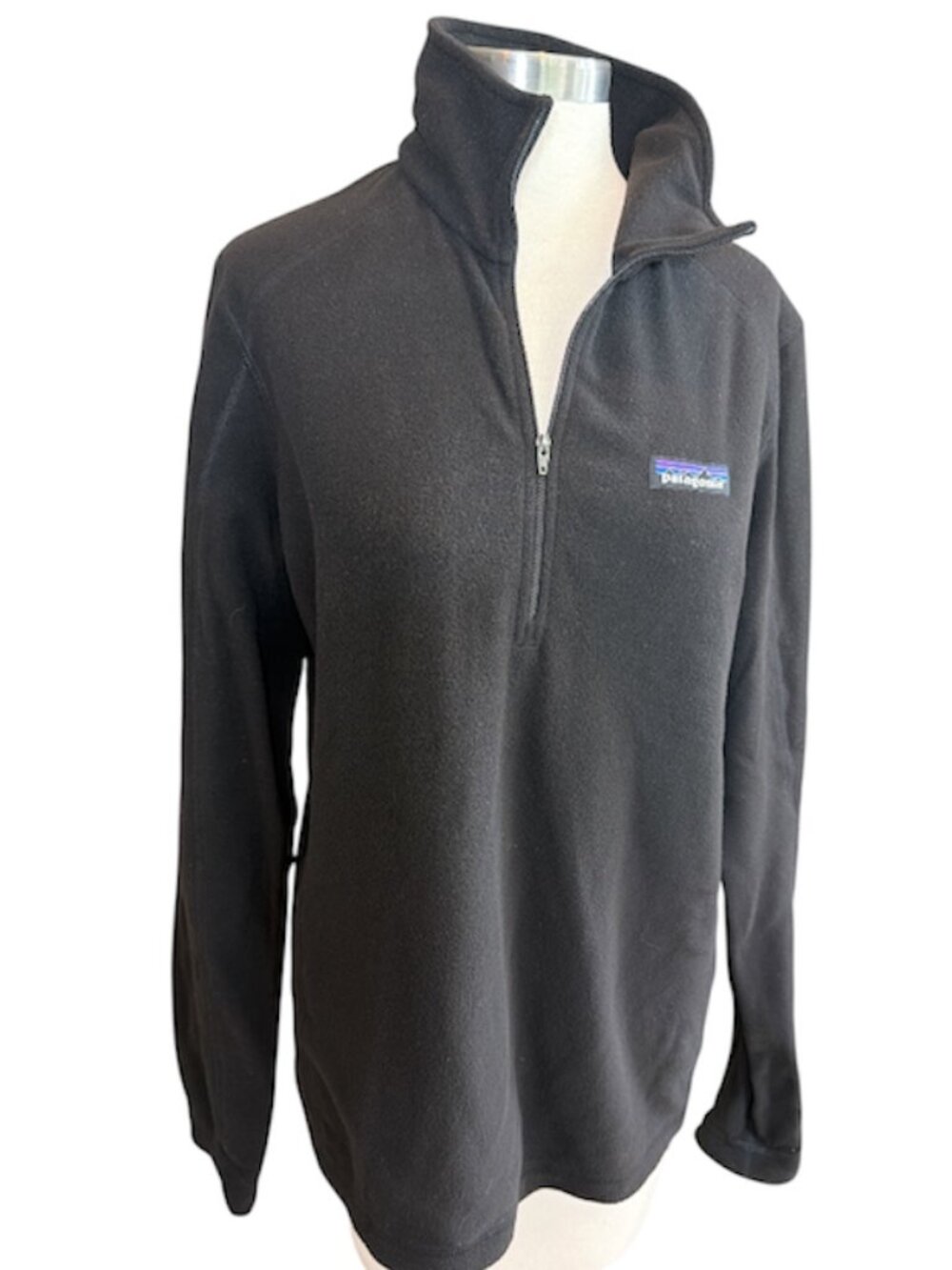 Patagonia Micro D Quarter Zip Black Fleece Pullover